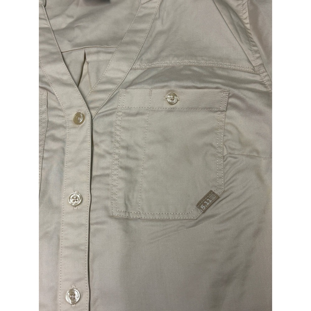 5.11 Tactical Womens Lyocell Tencel Button Down Shirt Tan XS 62380-3 - Picture 2 of 9